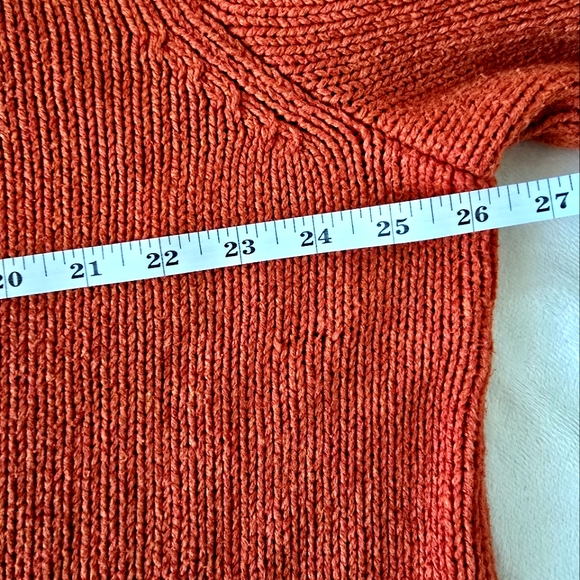 Muted Orange Cotton Crew Neck Sweater size XLT - Picture 8 of 13